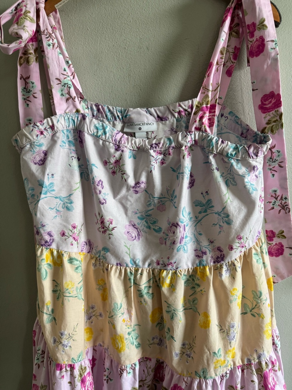 LoveShackFancy xTarget Jeanne Tiered Ruffle Dress Floral size Large - Picture 6 of 7